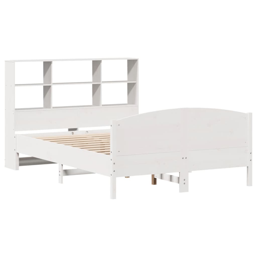 Letto Libreria senza Materasso Bianco 120x200 cm Legno di Pino - homemem39