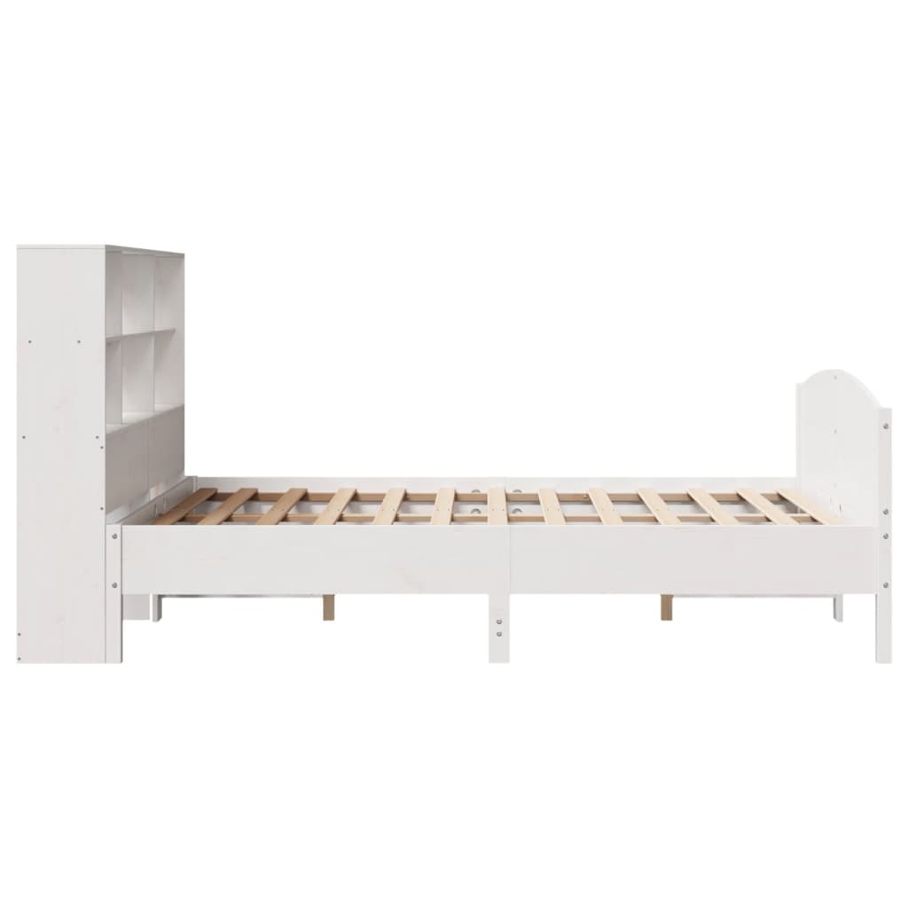 Letto Libreria senza Materasso Bianco 120x190 cm Legno di Pino - homemem39