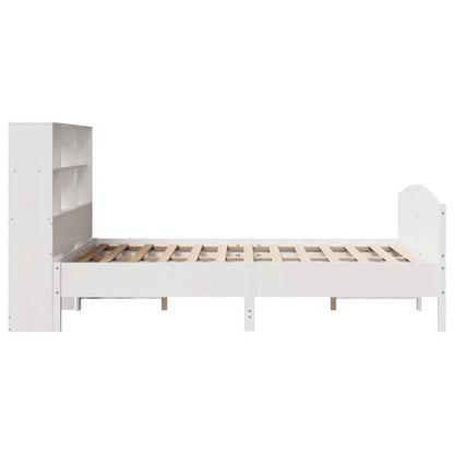 Letto Libreria senza Materasso Bianco 120x190 cm Legno di Pino - homemem39