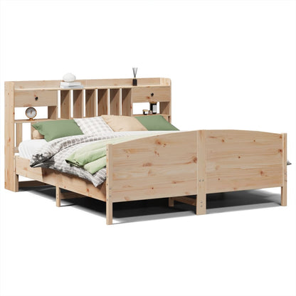 Letto Libreria senza Materasso 180x200 cm in Legno di Pino - homemem39