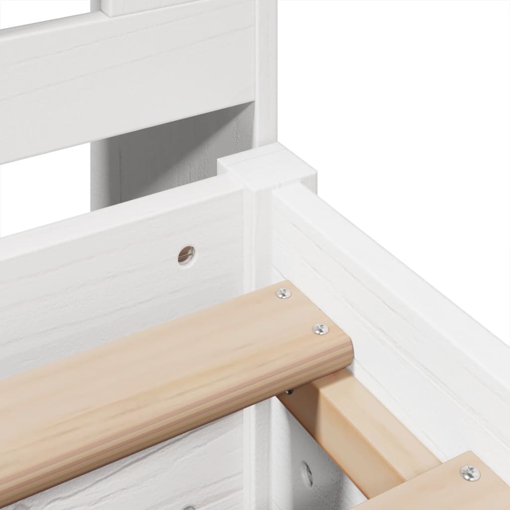 Giroletto con Libreria senza Materasso 180x200 cm in Legno Pino - homemem39