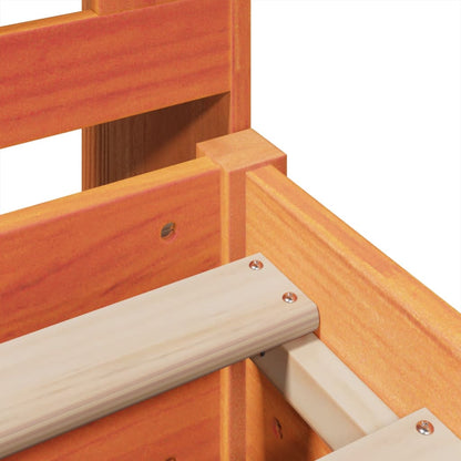 Letto Libreria senza Materasso Marrone Cera 180x200 cm in Pino - homemem39