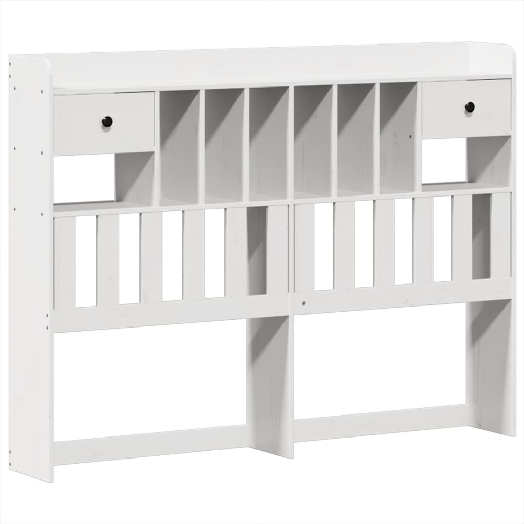 Letto Libreria senza Materasso Bianco 140x200 cm Legno di Pino - homemem39