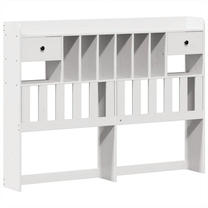 Letto Libreria senza Materasso Bianco 140x200 cm Legno di Pino - homemem39