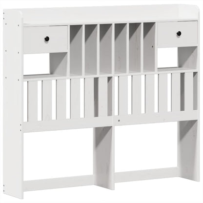 Letto Libreria senza Materasso Bianco 135x190 cm Legno di Pino - homemem39