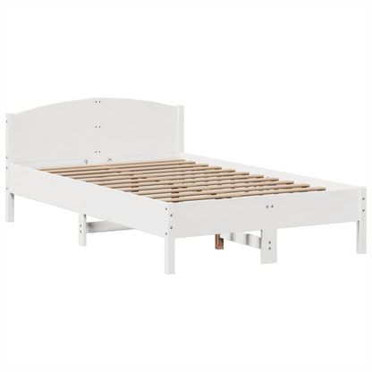 Letto Libreria senza Materasso Bianco 135x190 cm Legno di Pino - homemem39