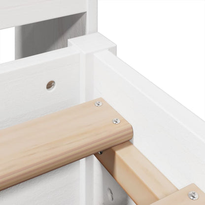 Letto Libreria senza Materasso Bianco 135x190 cm Legno di Pino - homemem39