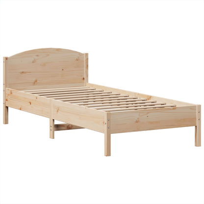 Letto Libreria senza Materasso 100x200 cm in Legno di Pino - homemem39