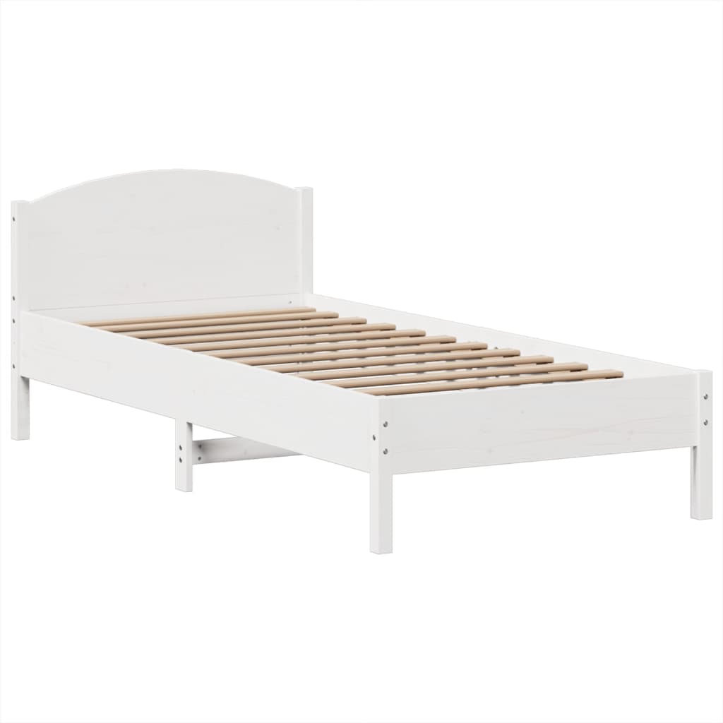 Letto con Libreria senza Materasso 75x190 cm in Legno Pino - homemem39