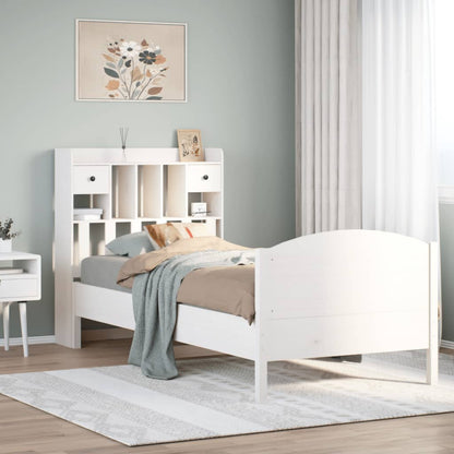 Letto con Libreria senza Materasso 75x190 cm in Legno Pino - homemem39