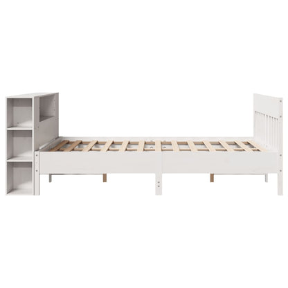 Letto Libreria senza Materasso Bianco 120x200 cm Legno di Pino - homemem39