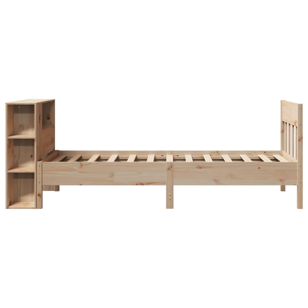 Letto Libreria senza Materasso 100x200 cm in Legno di Pino - homemem39