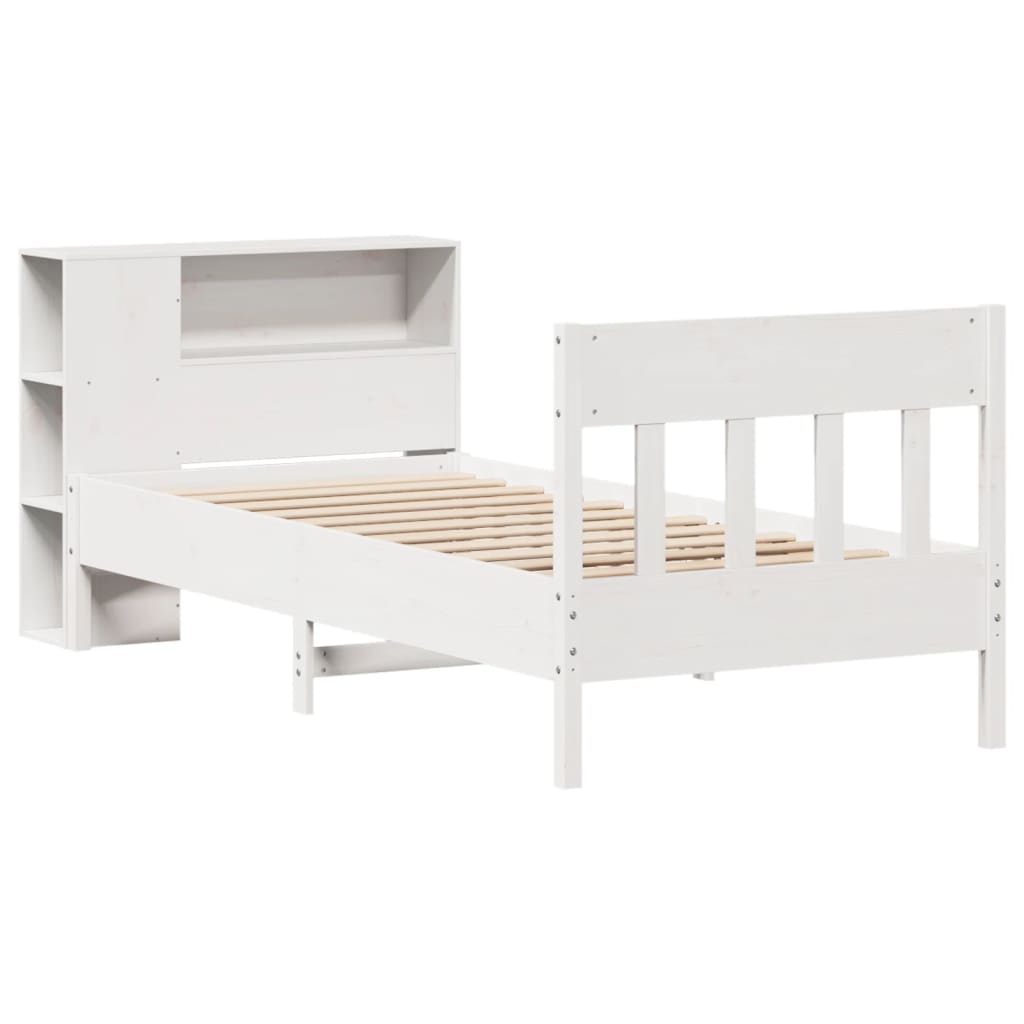 Letto con Libreria senza Materasso 75x190 cm in Legno Pino - homemem39