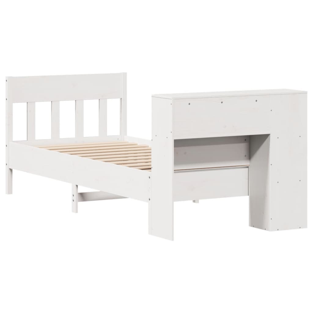 Letto con Libreria senza Materasso 75x190 cm in Legno Pino - homemem39