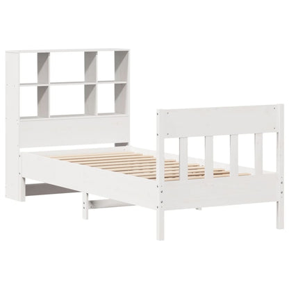 Letto senza Materasso Bianco 90x190 cm in Legno Massello Pino