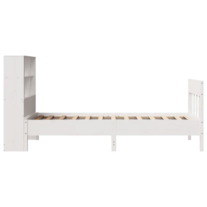 Letto senza Materasso Bianco 90x190 cm in Legno Massello Pino