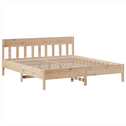 Giroletto senza Materasso 180x200 cm in Legno Massello di Pino - homemem39