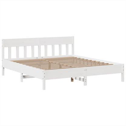 Giroletto senza Materasso Bianco 180x200 cm Legno Massello Pino - homemem39