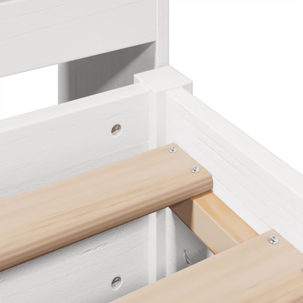 Giroletto senza Materasso Bianco 180x200 cm Legno Massello Pino - homemem39