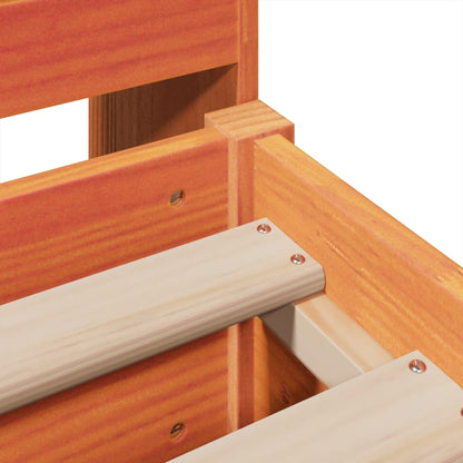 Giroletto senza Materasso Marrone Cera 180x200 cm Legno di Pino - homemem39