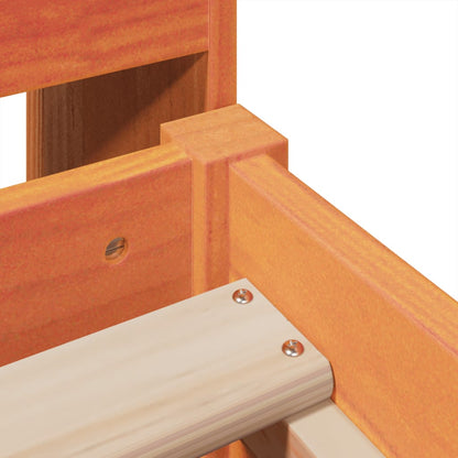 Giroletto senza Materasso Marrone Cera 100x200 cm Legno di Pino - homemem39