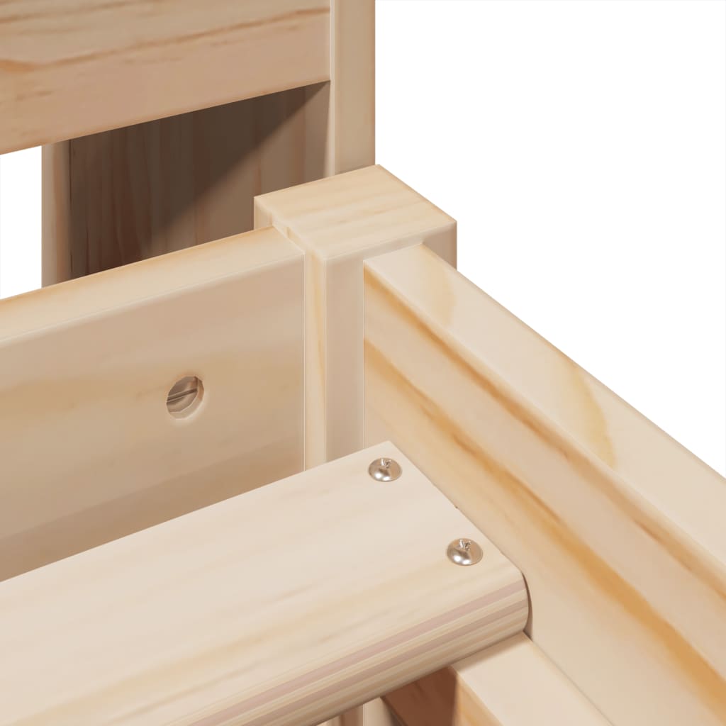 Giroletto senza Materasso 90x200 cm in Legno Massello di Pino - homemem39