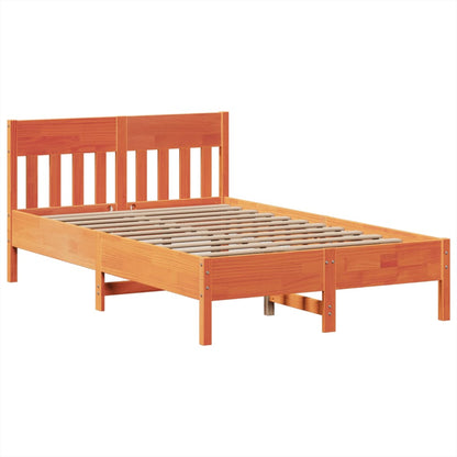 Letto senza Materasso Marrone Cera 135x190 cm in Legno di Pino - homemem39