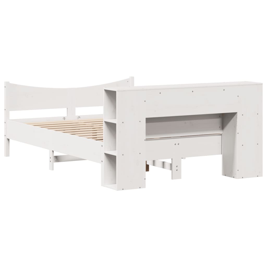 Giroletto senza Materasso Bianco 160x200 cm Legno Massello Pino - homemem39