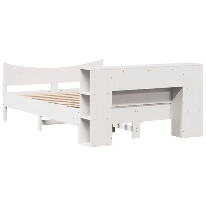 Giroletto senza Materasso Bianco 160x200 cm Legno Massello Pino - homemem39