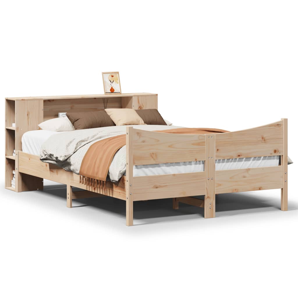 Letto senza Materasso 135x190 cm in Legno Massello di Pino - homemem39
