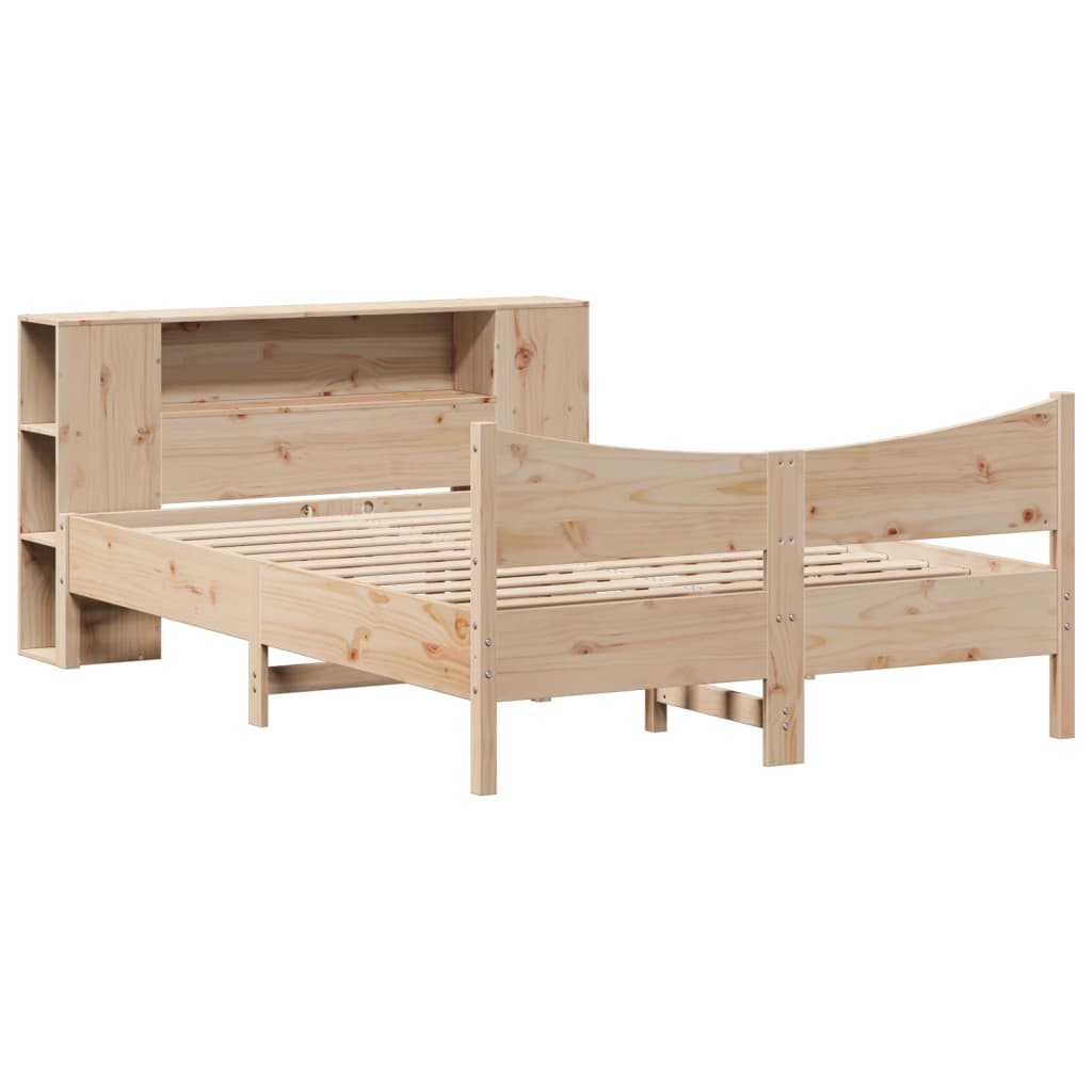 Letto senza Materasso 135x190 cm in Legno Massello di Pino - homemem39