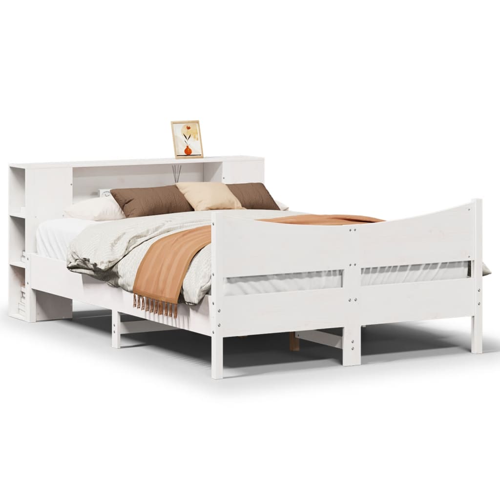 Letto senza Materasso Bianco 120x190 cm Legno Massello di Pino - homemem39