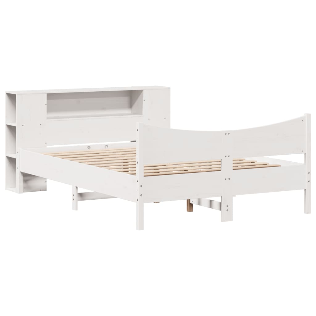 Letto senza Materasso Bianco 120x190 cm Legno Massello di Pino - homemem39