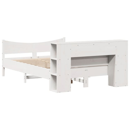 Letto senza Materasso Bianco 120x190 cm Legno Massello di Pino - homemem39