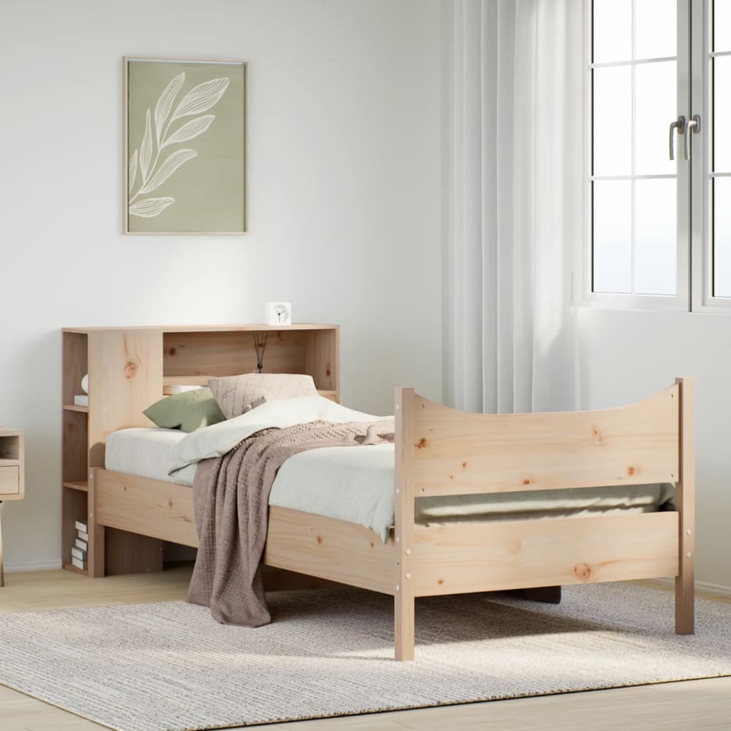 Letto senza Materasso 90x190 cm in Legno Massello di Pino - homemem39