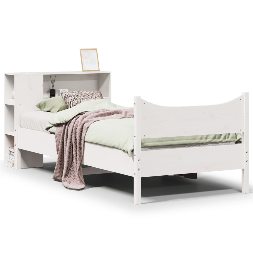 Giroletto senza Materasso Bianco 75x190 Legno Massello di Pino | homemem39