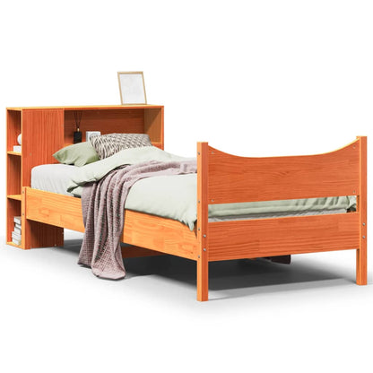 Letto senza Materasso Marrone Cera 75x190 cm in Legno di Pino - homemem39