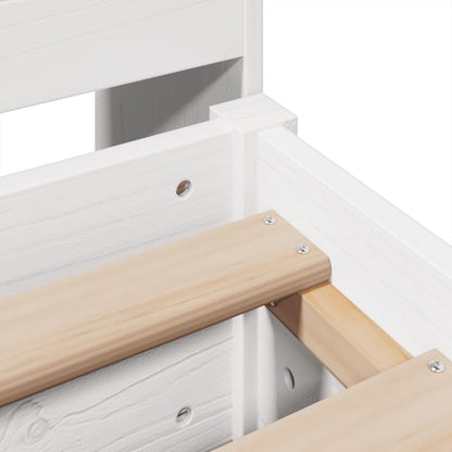 Giroletto senza Materasso Bianco 180x200 cm Legno Massello Pino - homemem39