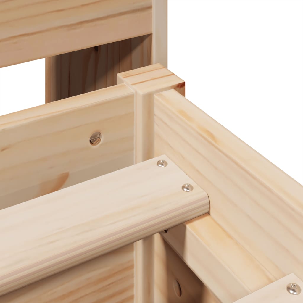 Giroletto senza Materasso 150x200 cm in Legno Massello di Pino - homemem39