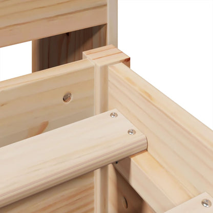 Giroletto senza Materasso 140x200 cm in Legno Massello di Pino - homemem39