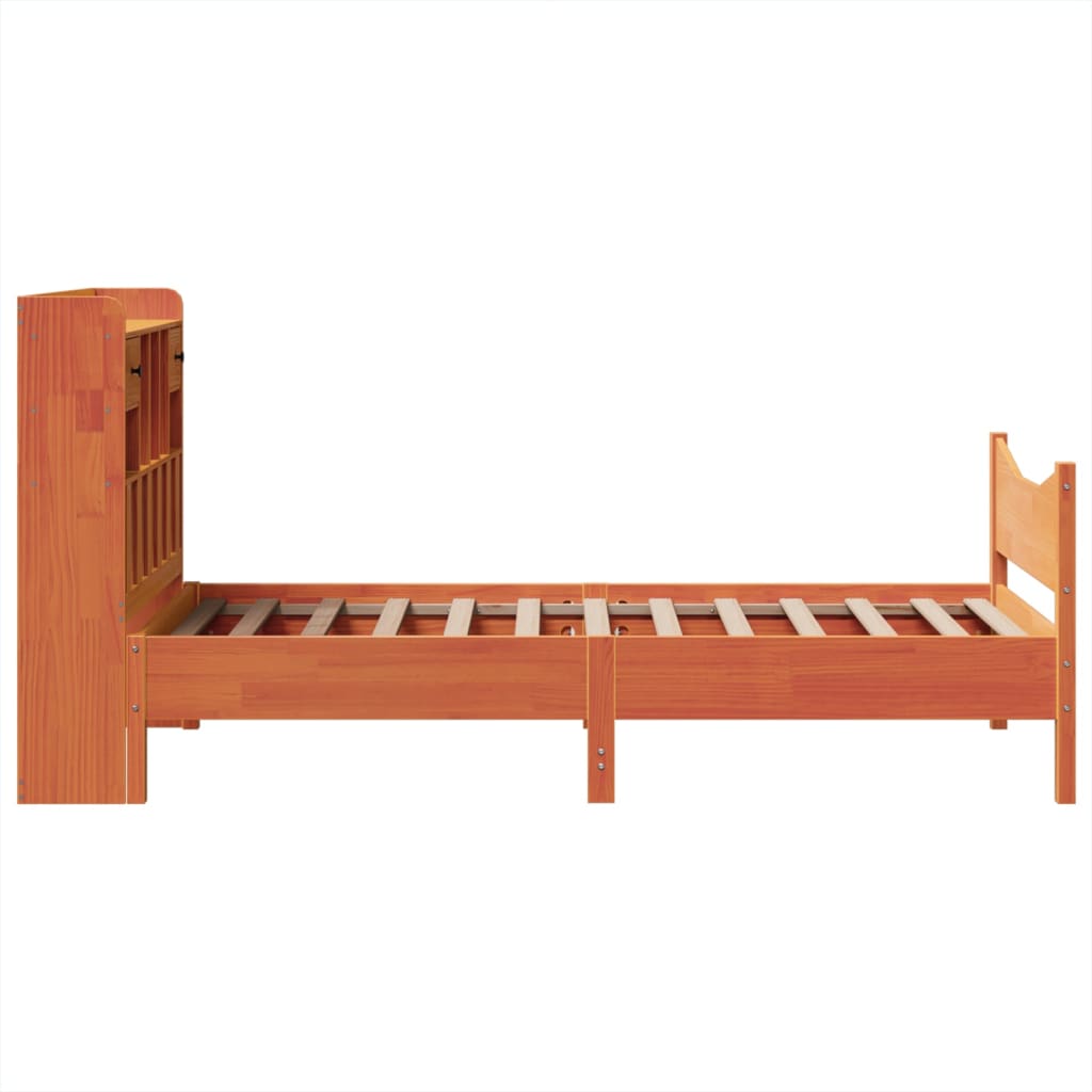 Giroletto senza Materasso Marrone Cera 100x200 cm Legno di Pino | homemem39