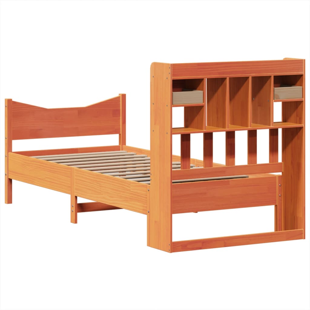 Giroletto senza Materasso Marrone Cera 100x200 cm Legno di Pino | homemem39