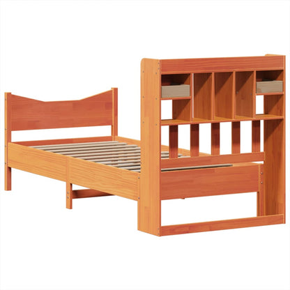 Giroletto senza Materasso Marrone Cera 100x200 cm Legno di Pino | homemem39