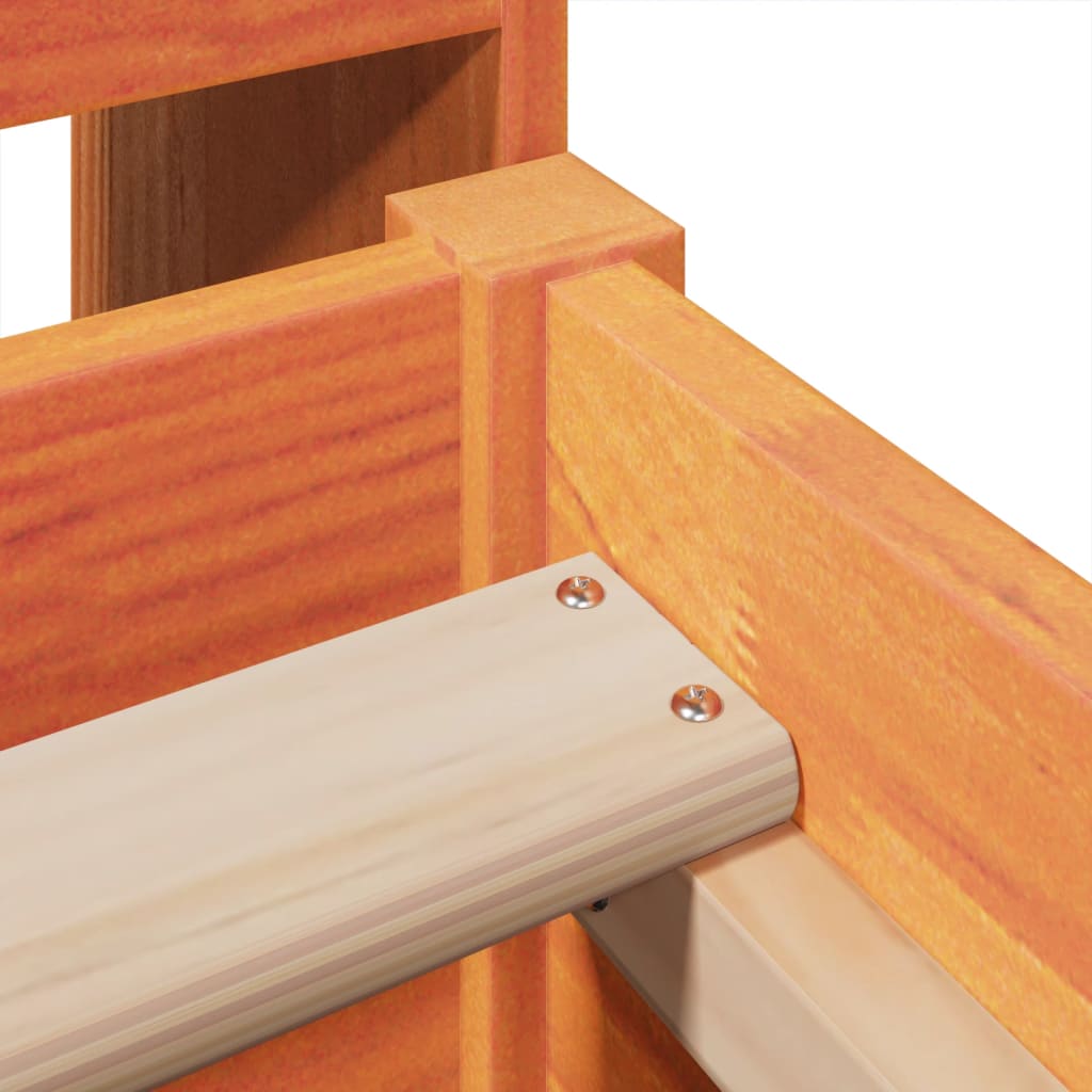 Giroletto senza Materasso Marrone Cera 100x200 cm Legno di Pino | homemem39