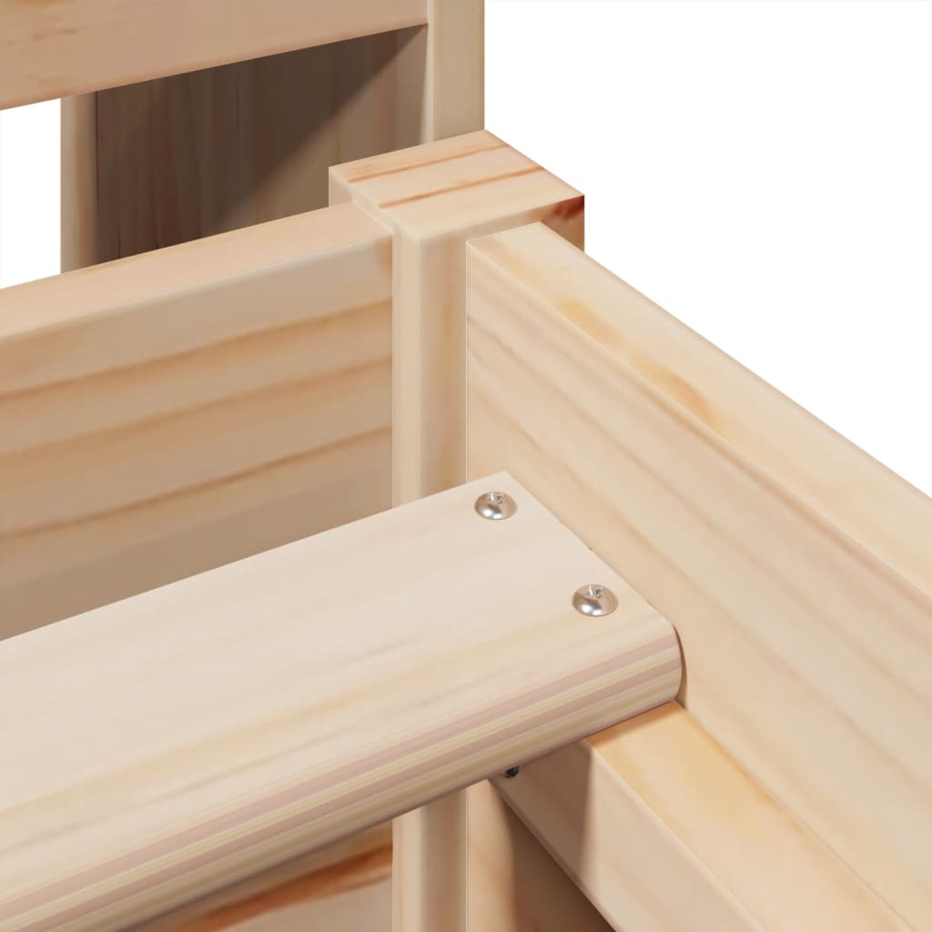 Giroletto senza Materasso 90x200 cm in Legno Massello di Pino - homemem39