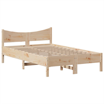 Letto senza Materasso 135x190 cm in Legno Massello di Pino - homemem39