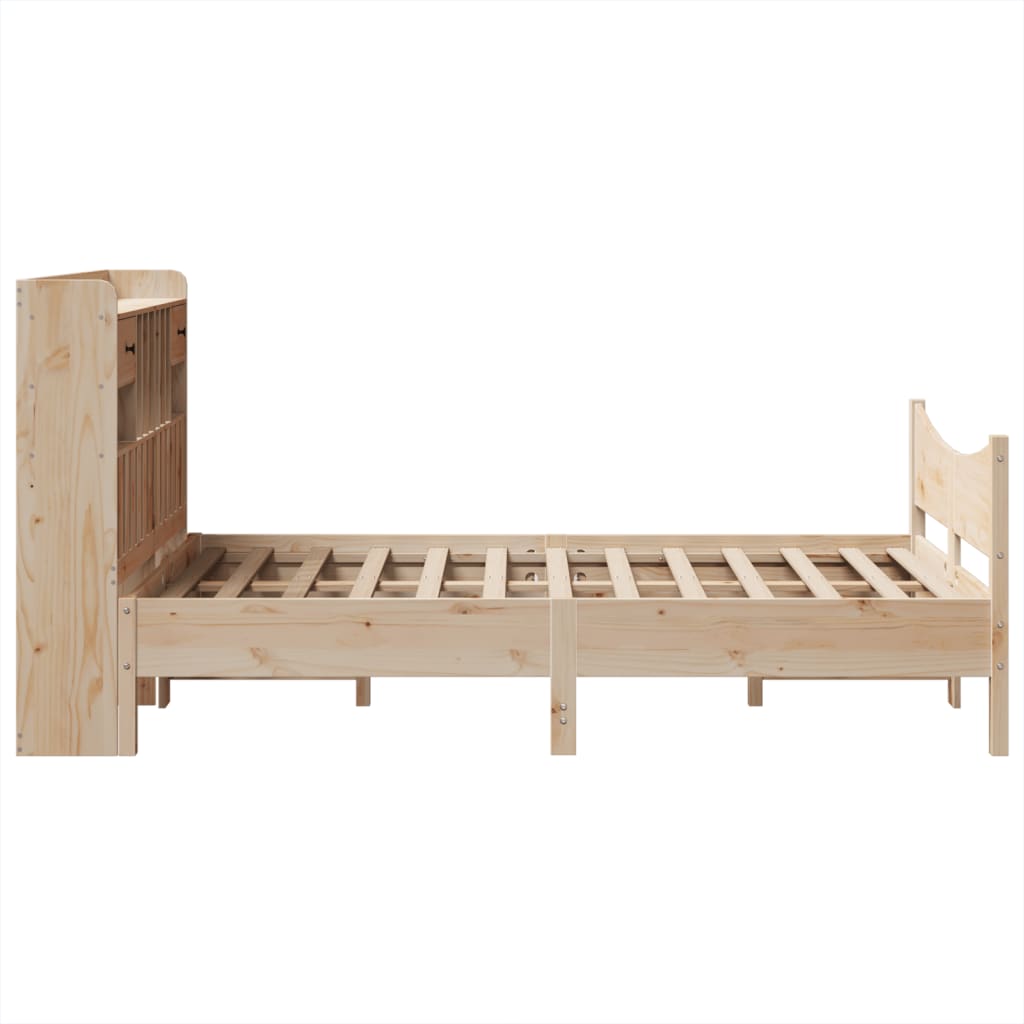 Letto senza Materasso 135x190 cm in Legno Massello di Pino - homemem39