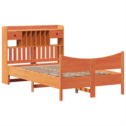 Letto senza Materasso Marrone Cera 135x190 cm in Legno di Pino - homemem39
