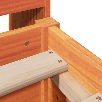 Letto senza Materasso Marrone Cera 135x190 cm in Legno di Pino - homemem39