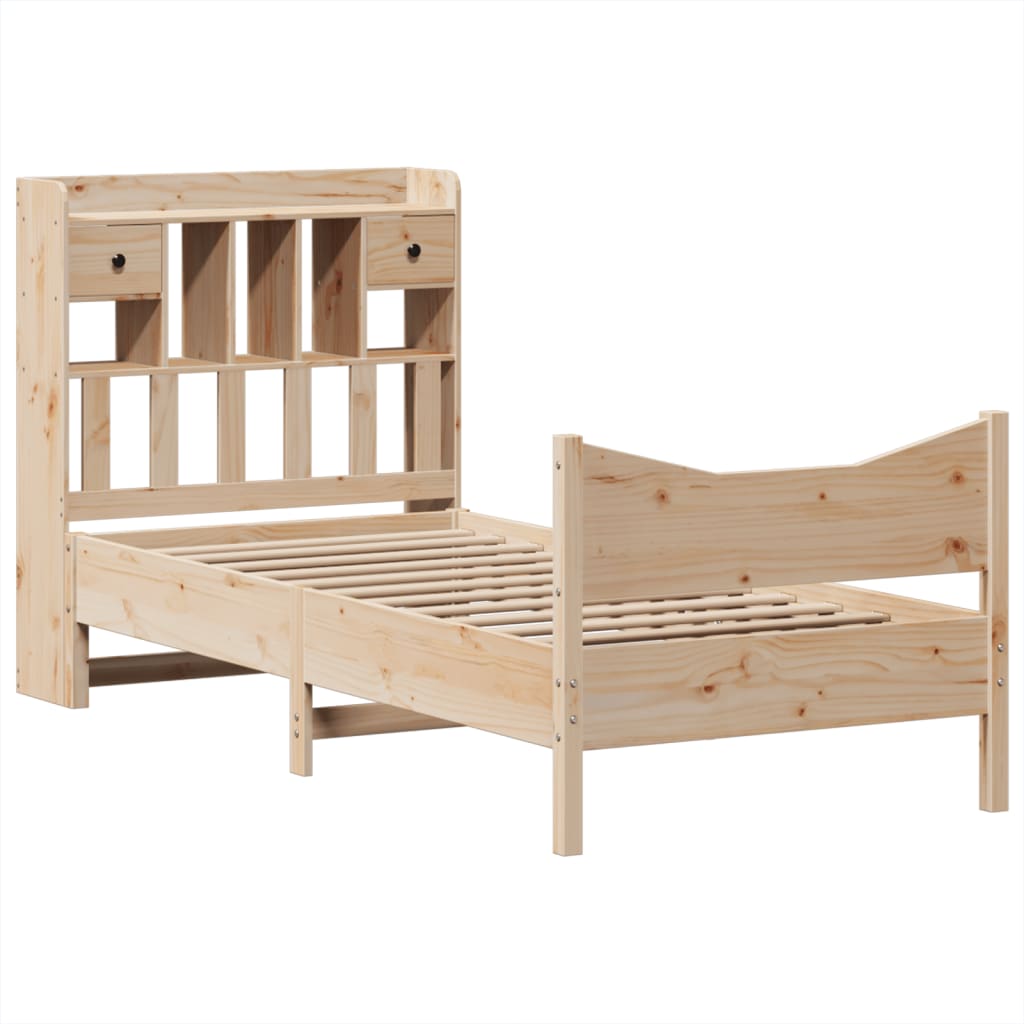 Letto senza Materasso 90x190 cm in Legno Massello di Pino - homemem39